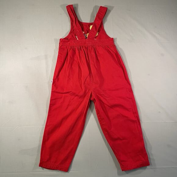Rare Vintage Sesame Street 4T Red Overalls Big Bird Zoe Embroidered Wagon - Picture 8 of 10